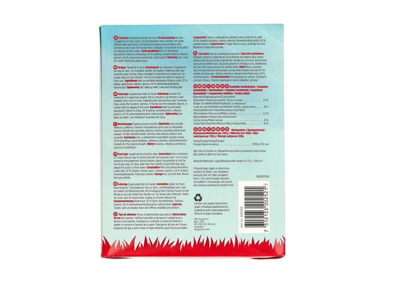 Dogman Kau-Dental-Hühnchen-Sticks (28er-Pack, insgesamt 280g)