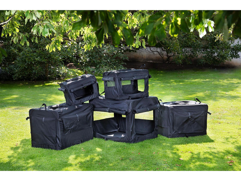Dogman Milou Canvas Crate Black XL 81.5x58.5x58.5cm