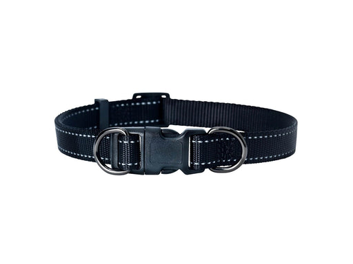 Dogman Nylon Hundehalsband Iris Schwarz Klein 10mmx22-35cm