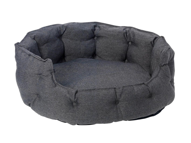 Dogman Pet Bed Classy Memory Foam Oval Grey Large 74x70x32cm