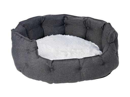 Dogman Pet Bed Classy Memory Foam Oval Grey XL 84x80x34cm