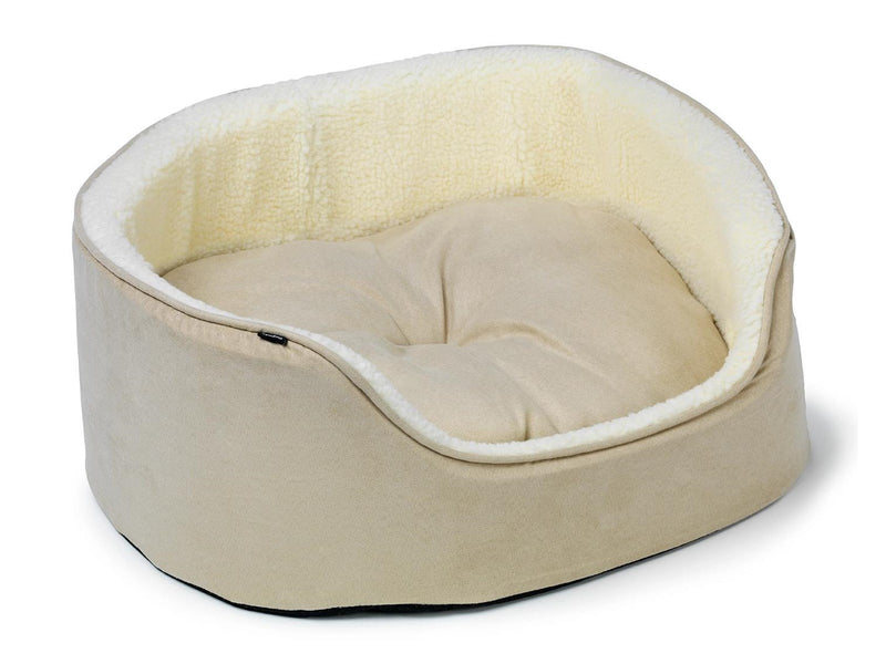 Dogman Pet Bed Sherpa High Rim Beige Small 50x43x21cm