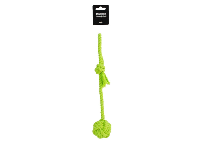 Dogman Spielzeug Ball/Seil Grün 6/35cm