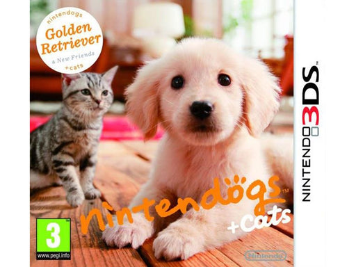 Dogs + Cats: Golden Retriever & New Friends - Nintendo 3DS - Virtual Pet - PEGI 3