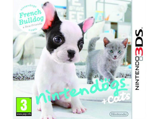 Dogs and Cats: French Bulldog & New Friends - Nintendo 3DS - Virtual Pet - PEGI 3