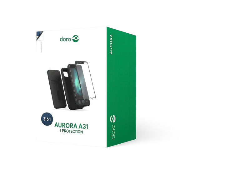Doro Aurora A31 Plus 128GB/6GB - Graphite (A31 Incl. Wallet Case & Protective Glass)