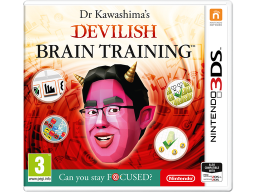 Dr Kawashima's Devilish Brain Training: Can you stay FOCUSED? - Nintendo 3DS - Puzzle - PEGI 3