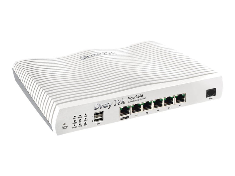DrayTek Vigor 2866 dual-WAN VPN Router with built-in G.fast modem - Router