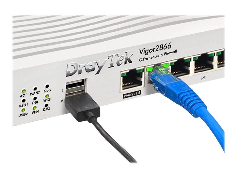 DrayTek Vigor 2866 dual-WAN VPN Router with built-in G.fast modem - Router