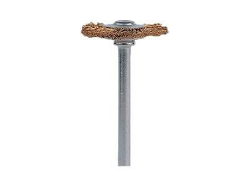 Dremel 535 - wire wheel brush - for aluminium metal pipes stainless steel sheet metal copper silver gold cast iron soft metal brass hardened steel (pack of 2)