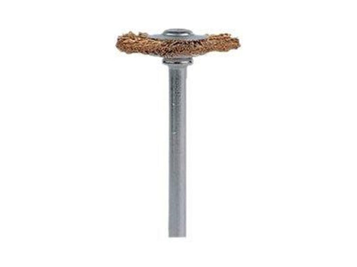 Dremel 535 - wire wheel brush - for aluminium metal pipes stainless steel sheet metal copper silver gold cast iron soft metal brass hardened steel (pack of 2)