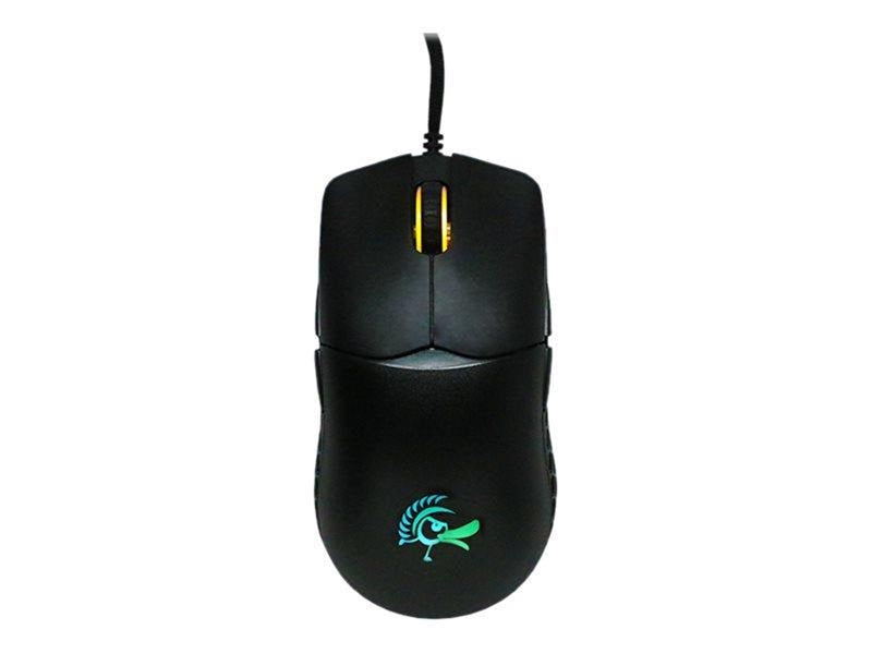 Ducky Feather DMFE20O - mouse - USB 2.0 - Maus (Schwarz)