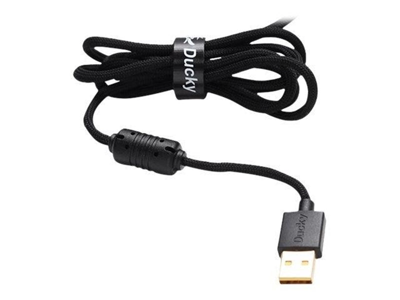 Ducky Feather DMFE20O - mouse - USB 2.0 - Maus (Schwarz)