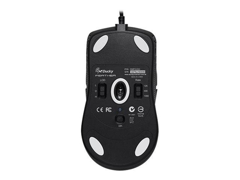 Ducky Feather - mouse - USB 2.0 - Maus (Schwarz)