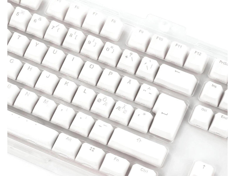 Ducky White - 115 Keycap set - Seamless Double-shot PBT - Nordic Layout