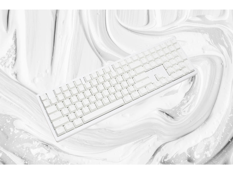 Ducky Zero - White - Fullsize - Cherry MX2A Red - RGB - Wireless (Tri-mode)