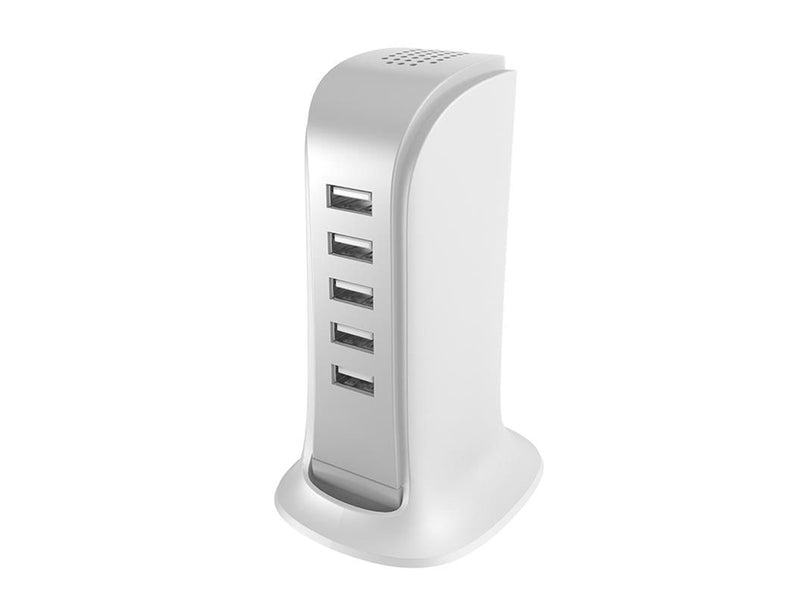 Dudao 5x USB charger with built-in EU power cable white (A5EU)