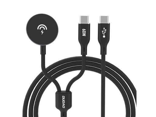 Dudao A12MaxC PD60W 2-in-1 Charger for Apple Watch / USB-C - Black