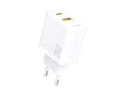Dudao A26T GaN 25W USB-A USB-C Charger - White