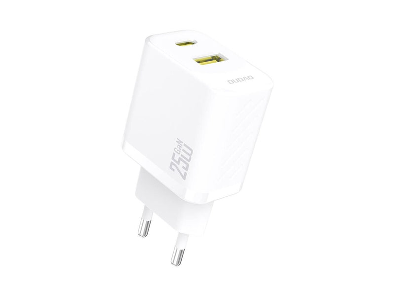 Dudao A26T GaN 25W USB-A USB-C Charger - White