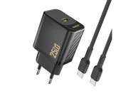 Dudao A27CEU PD 25W GaN SB-C AC Charger with USB-C Cable - Black