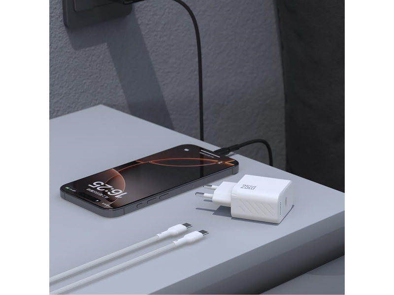 Dudao A27CEU PD 25W GaN SB-C AC Charger with USB-C Cable - Black