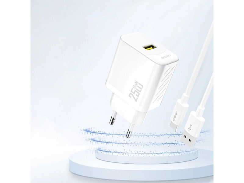 Dudao A27S 25W GaN USB-A Charger - White