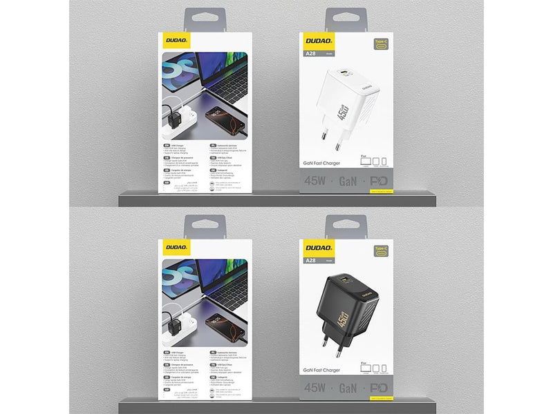 Dudao A28 45W GaN USB-C Wall Charger - White