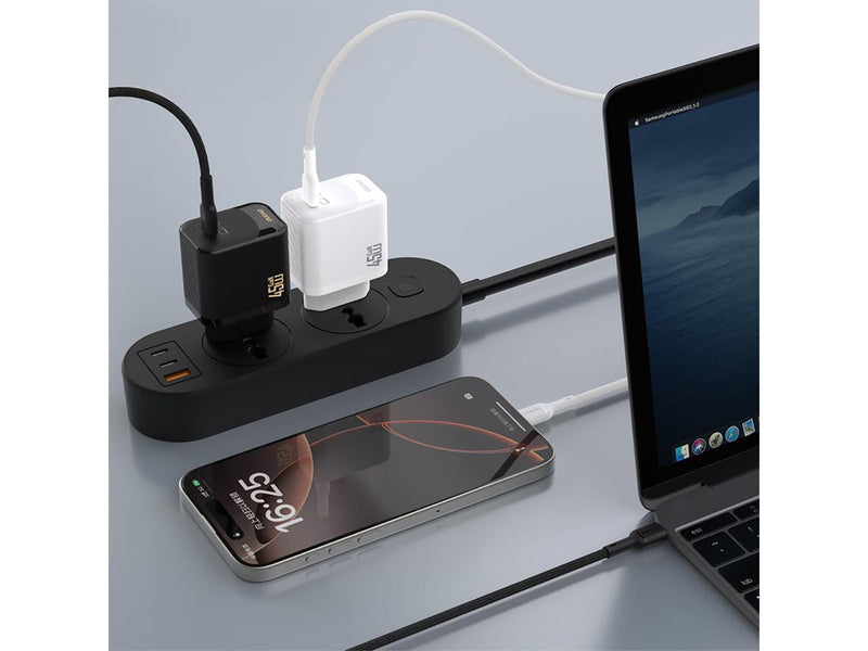 Dudao A28C 45W GaN Wall Charger + USB-C Cable - Black