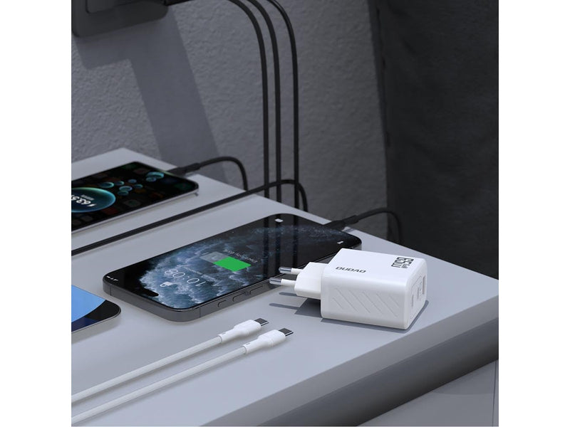 Dudao A29C 65W GaN Wall Charger + USB-C Cable - White