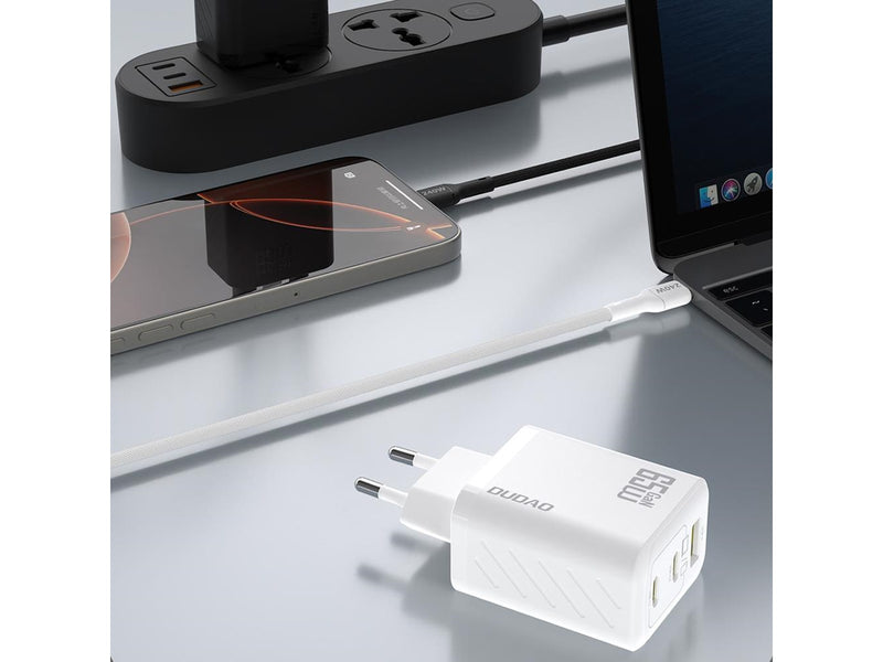 Dudao A29C 65W GaN Wall Charger + USB-C Cable - White