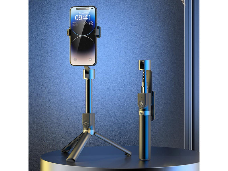 Dudao F18 Selfie Stick 1.1m with Tripod and Bluetooth Remote Control - Black