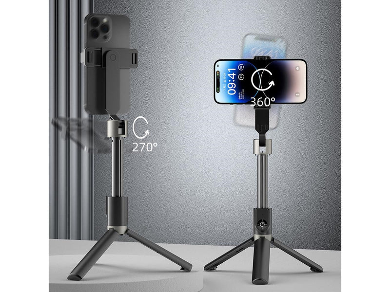 Dudao F18 Selfie Stick 1.1m with Tripod and Bluetooth Remote Control - Black