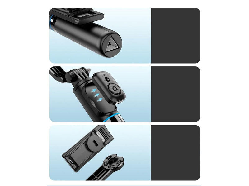 Dudao F18S 4in1 Selfie Stick Folding Tripod with Remote Control - Black