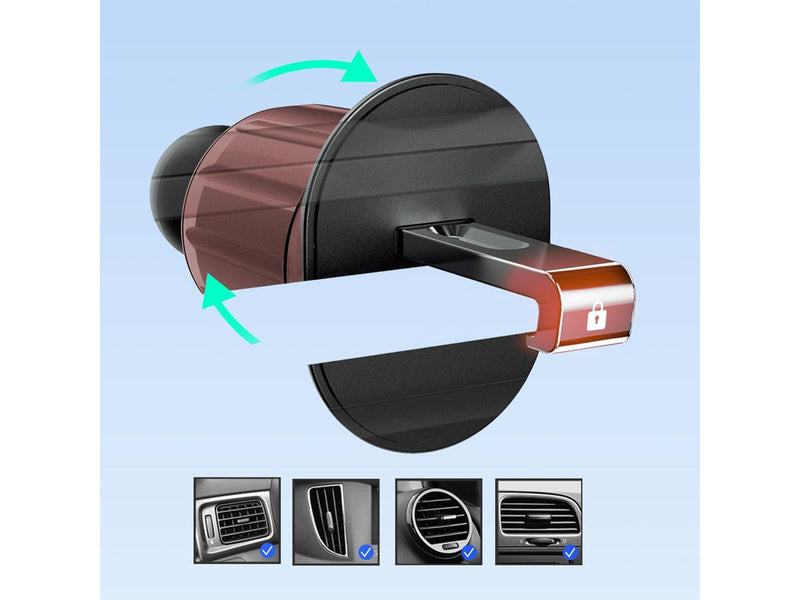 Dudao F2+ Smartphone Holder for Clamp Air Vent - Black