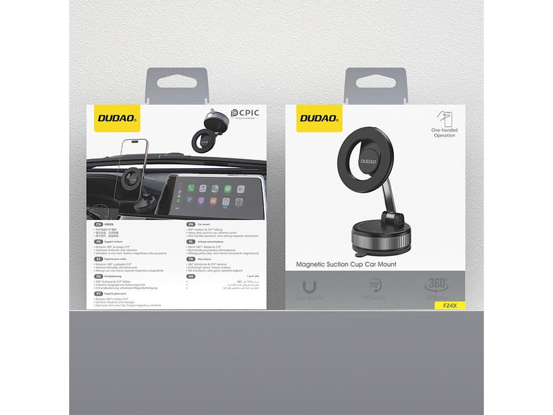 Dudao F24X MagSafe Compatible Car Mount with Suction Cup - Black