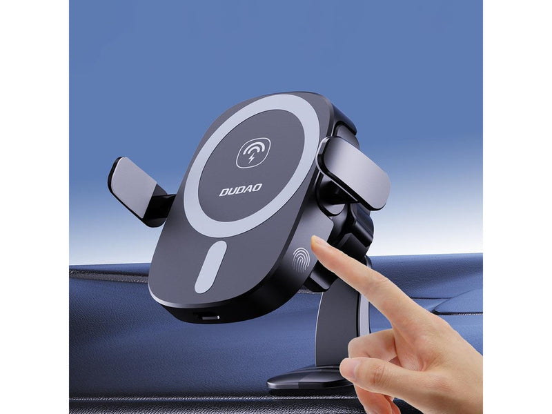 Dudao FW11 Car Phone Holder with 15W Inductive Charger for Air Vent/Cockpit - Black