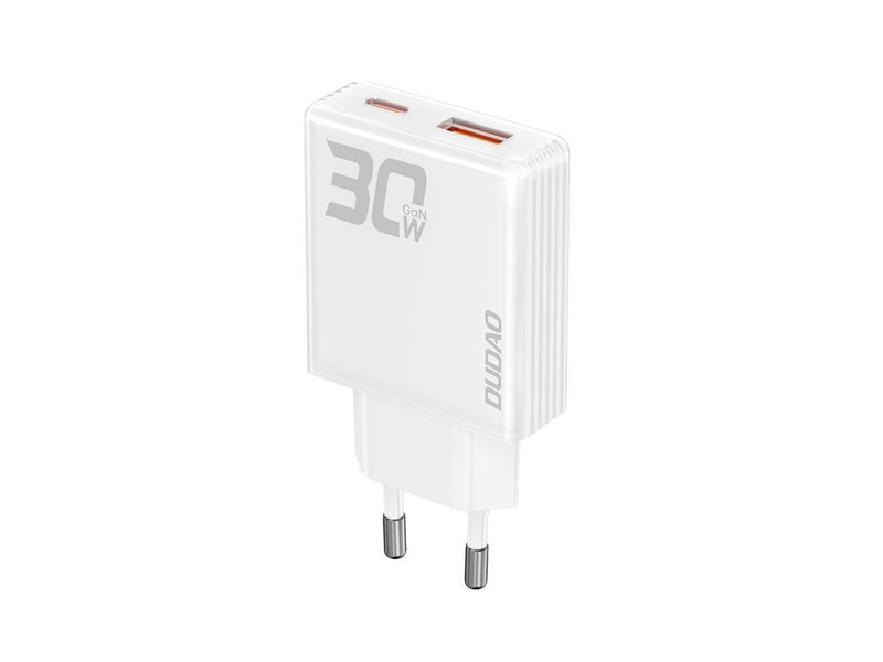 Dudao GaN  A30EU 30W USB-A / USB-C Wall Charger - White