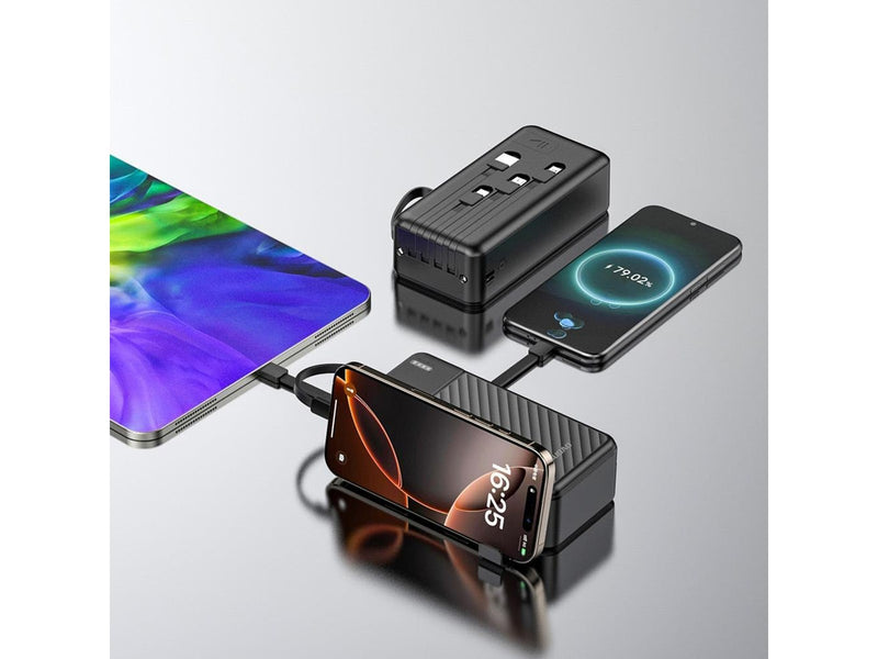 Dudao K11 Max Powerbank with Built-in Cables - 30000 mAh