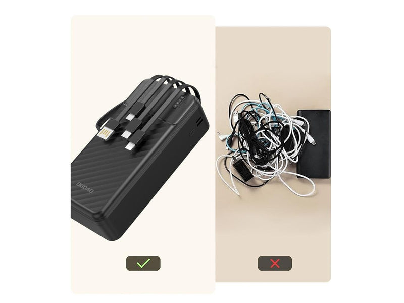 Dudao K11 Max Powerbank with Built-in Cables - 30000 mAh