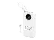 Dudao K13Pro 20000mAh Powerbank with Built-in Cable - White - 20000 mAh