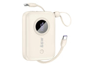 Dudao K14 10000mAh power bank with USB-C / Lightning cables - beige - 10000 mAh