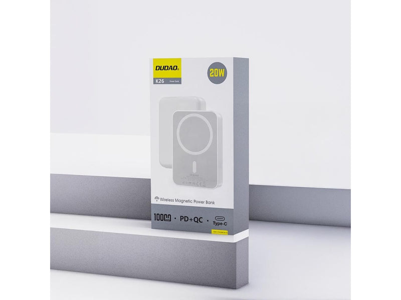 Dudao K26 10000mAh 20W USB-A / USB-C / MagSafe - White - 10000 mAh