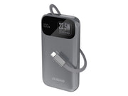 Dudao K31 10000 mAh 22.5W PD Powerbank with Built-in Cable - Gray - 10000 mAh