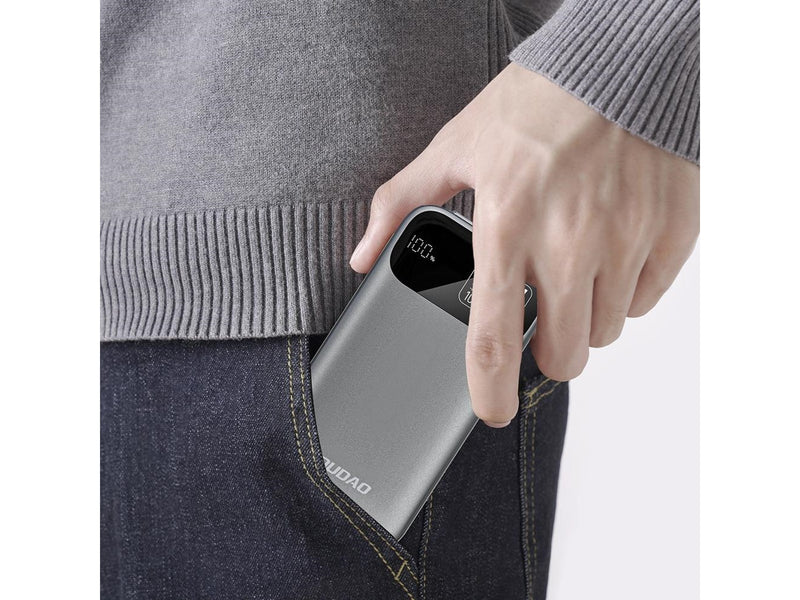 Dudao K31 10000 mAh 22.5W PD Powerbank with Built-in Cable - Gray - 10000 mAh