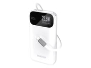 Dudao K31 10000 mAh 22.5W PD Powerbank with Built-in Cable - White - 10000 mAh