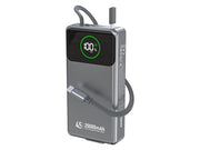 Dudao K31 Pro 45W 20000mAh Power Bank with Built-in Retractable USB-C Cable - Gray - 20000 mAh