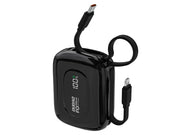 Dudao K32 Powerbank 22.5W 10000 mAh with Built-in USB-C/ Lightning Cable - Black - 10000 mAh