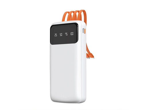 Dudao K6Pro Universal 10000mAh Power Bank with USB Cable USB Type C Lightning white (K6Pro-white) - 10000 mAh