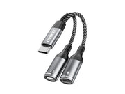 Dudao L13C+ 2in1 USB-C Adapter - Gray